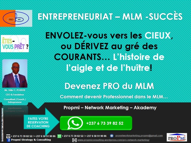 Entrepreneuriat – MLM: ENVOLEZ-vous vers les CIEUX…L’histoire de l’aigle et de&nbsp;l’huître